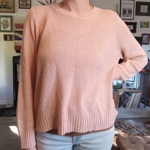 Divided Knit Sweater Top Size Large
